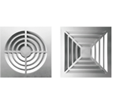 Plastic type tubular ventilating fan aluminum grill